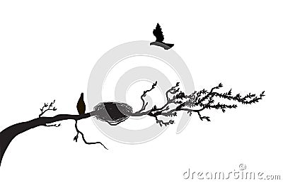 Pigeons Vector Illustration