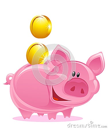 Piggy Bank Vector Illustration