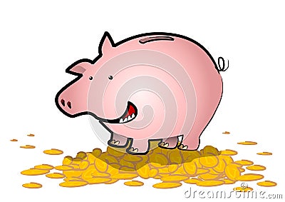 Piggy Bank Bonanza Stock Photo