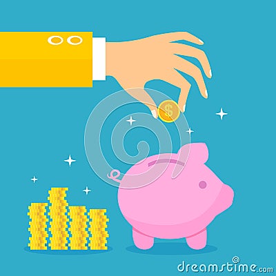 Piggy bank concept Vector Illustration