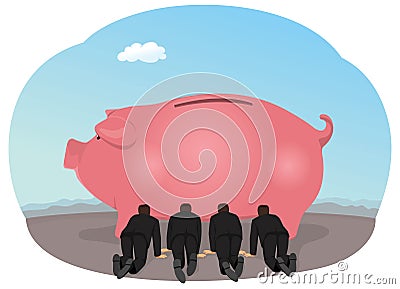 Piggy bank Vector Illustration