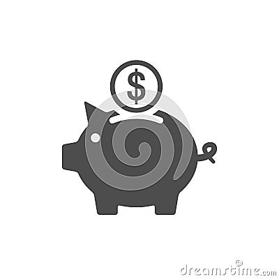 Piggy bank icon Vector Illustration