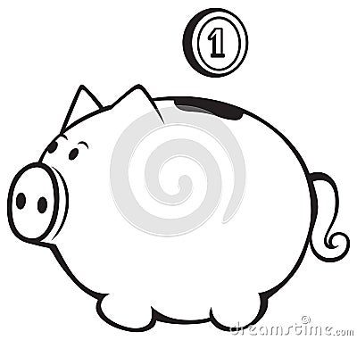 Piggy bank Vector Illustration