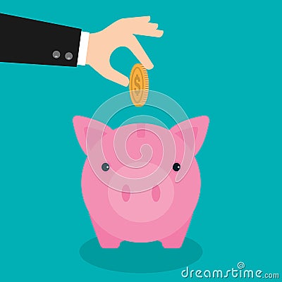 Piggy bank money savings concept of growth. Stock Photo