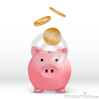 Piggy bank Vector Illustration