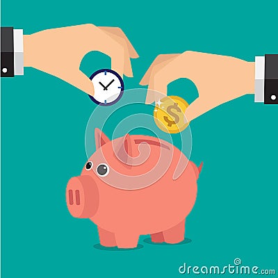 Piggy bank Vector Illustration