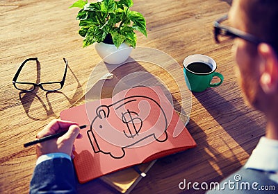 Piggy Bank Saving Money Economize Profit Concept Stock Photo