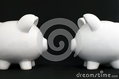 Piggy Banks, Two Stock Photo