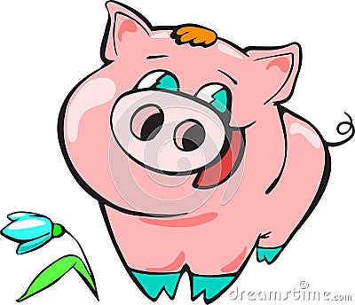 Piggy chinese new year ,cartoon,celebration,,design,fun,happiness Stock Photo