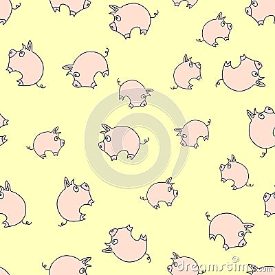 Piggy pattern Vector Illustration