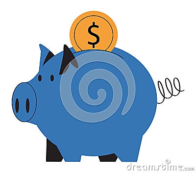 piggy savings money Vector Illustration
