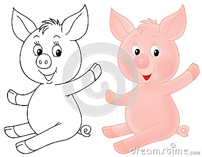 Piglet Cartoon Illustration