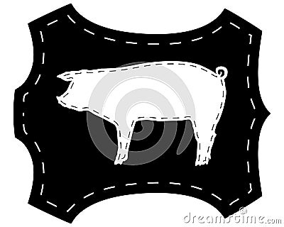 Pigskin silhouette Vector Illustration