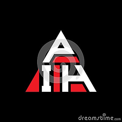 PIH triangle letter logo design with triangle shape. PIH triangle logo design monogram. PIH triangle vector logo template with red Vector Illustration