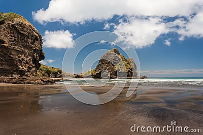 Piha beach in New Zealand Stock Photo