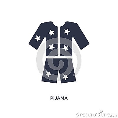 pijama icon on white background. Simple element illustration from clothes concept Vector Illustration