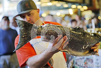 Pike Fish Market Editorial Stock Photo