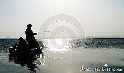 Pike fishing Stock Photo