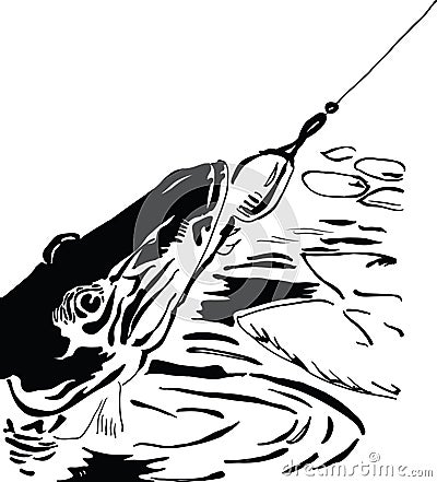 Pike fishing lure Vector Illustration