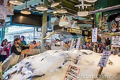 Pike Place Fish Company Editorial Stock Photo