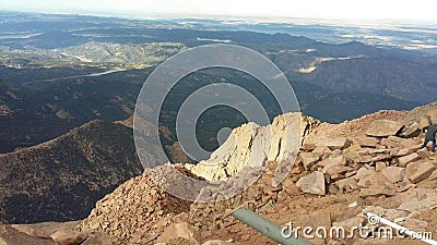 Pikes Peak cliff side Stock Photo