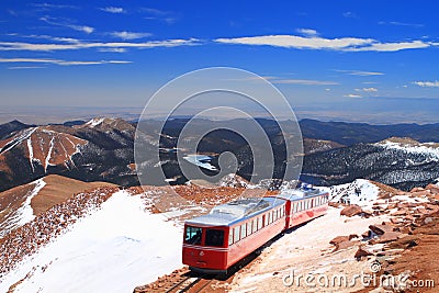 Pikes Peak Train Stock Photo