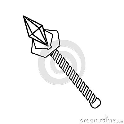 pikestaffe icon. Element of Game for mobile concept and web apps icon. Thin line icon for website design and development, app Stock Photo