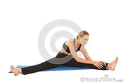 Pilates exercise series Stock Photo