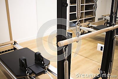 Pilates machine fitness gym Stock Photo