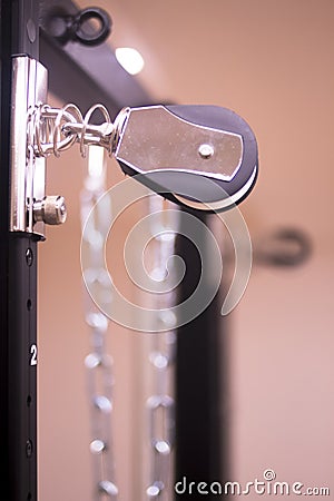 Pilates machine in gym Stock Photo