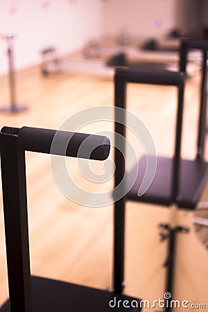 Pilates machine in gym Stock Photo