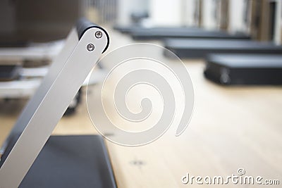 Pilates machine in gym studio Stock Photo