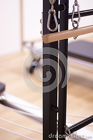 Pilates studio gym equipment Stock Photo