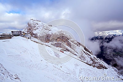 Pilatus Kulm mountain peak , alpine peaks of Switzerland Stock Photo