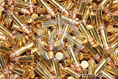 Pile of .22 Caliber Bullets Stock Photo