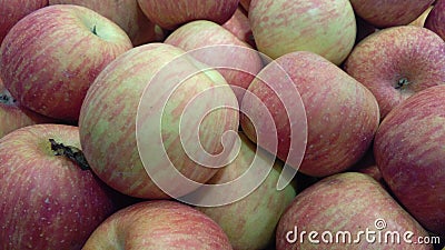 Pile of Apples at a Farmers Market Stock Photo