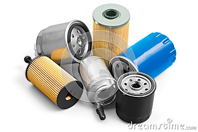 Pile automotive parts Stock Photo