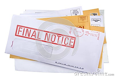 A pile of bills /junk mail Stock Photo