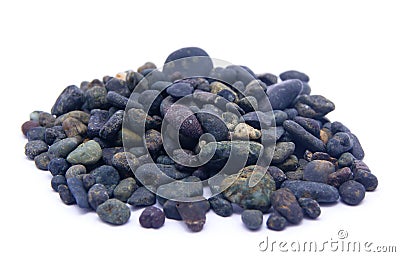 Pile of black stones Stock Photo
