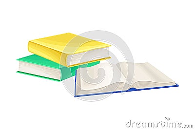 Pile of Books as Manufactured Product Vector Illustration Vector Illustration