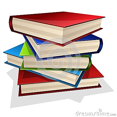Pile of books Vector Illustration