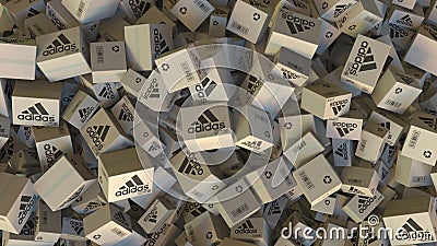 Pile of Boxes with ADIDAS Logo. Editorial Animation Stock Footage - Video  of packaging, shopping: 133625640