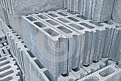 Pile brick block. Stock Photo