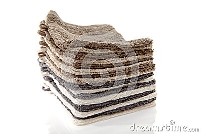 Pile of washcloths Stock Photo