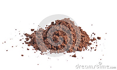 Pile of the brown ground soil isolated Stock Photo