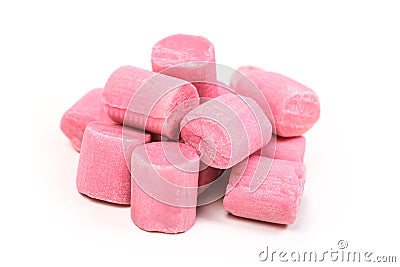 Pile of bubble gum pieces Stock Photo