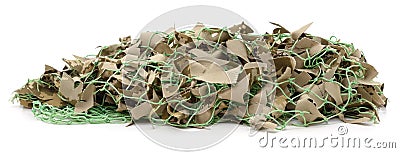 A pile of camouflage netting Stock Photo