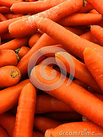 A pile of carrot in supermarket as background Stock Photo