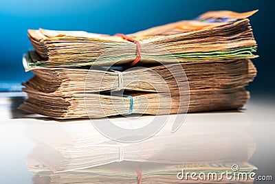 Pile of Cash Money Stock Photo