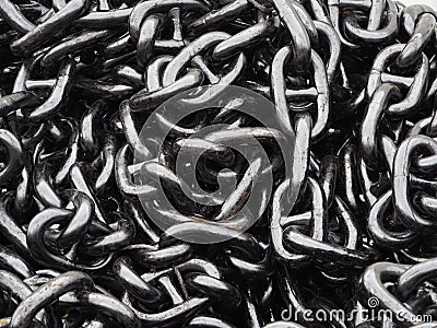 Pile of chain Stock Photo